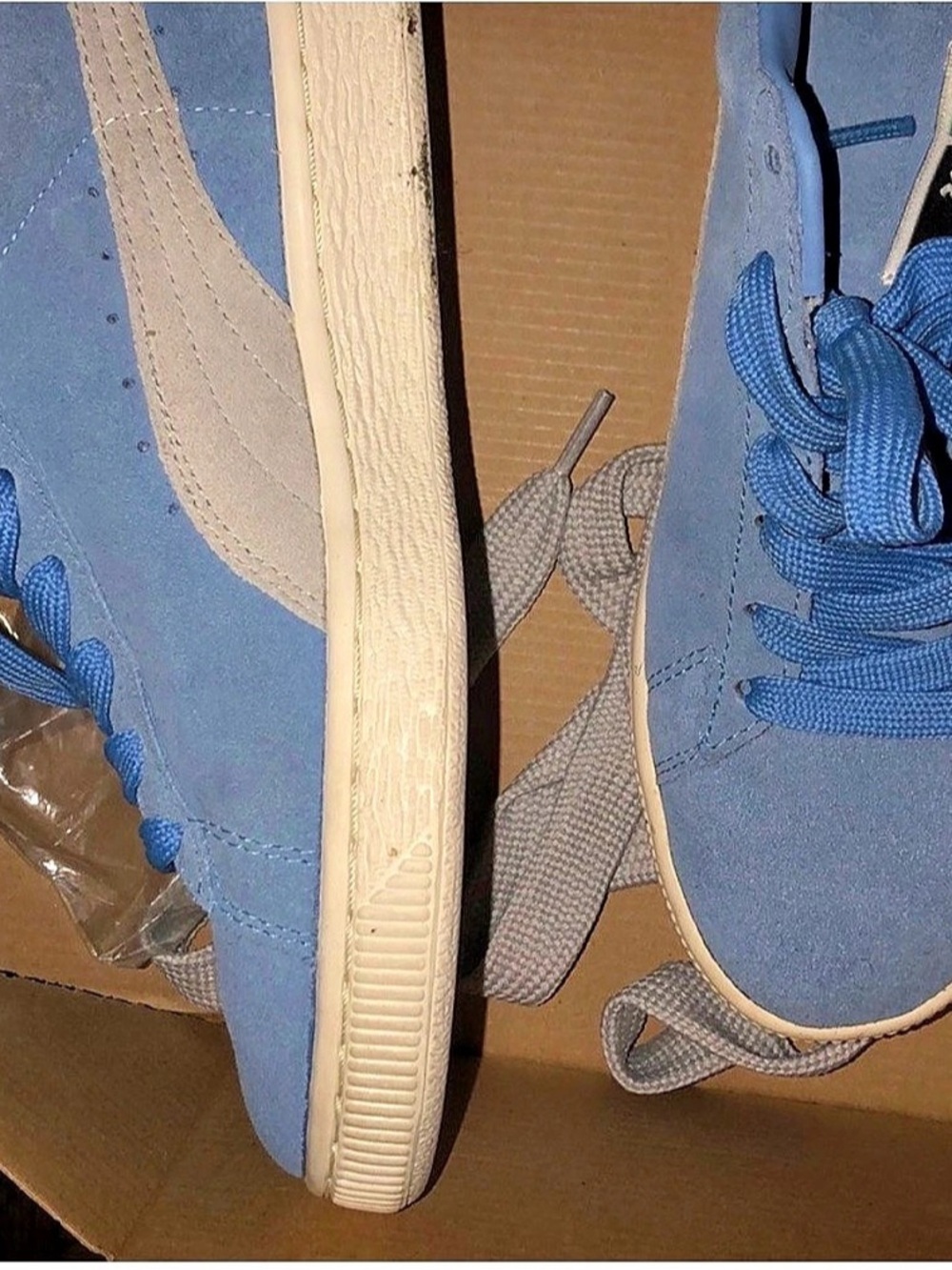 Puma Suede Classic+ Olympian Blue & Gray Sneakers size 8 men’s
